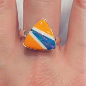 Opal Sterling Gemstone Ring